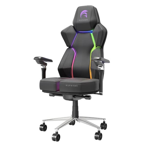 RSPGAME G Series Gaming Chair RGB Lighting Ergonomic Gamer Chair in Black with 6D Adjustable Armrest and 7 Removable Modules
