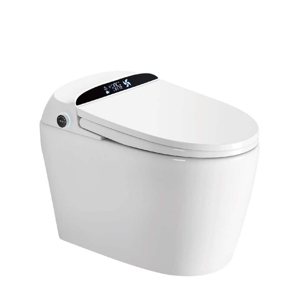 UNIKOO Tankless Elongated Smart Bidet Toilet 1.28 GPF in White
