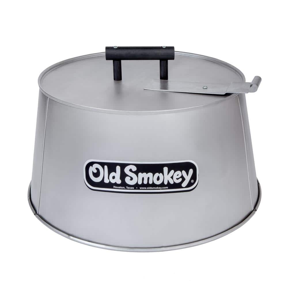 Old Smokey 14'' Silver Aluminized Steel Charcoal Grill