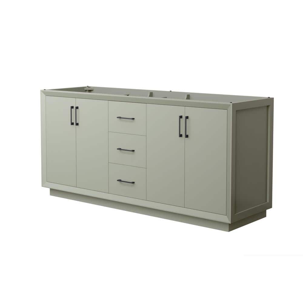 Strada 71 in. W x 21.75 in. D x 34.25 in. H Double Bath Vanity Cabinet without Top in Light Green price history on PriceWatchPro