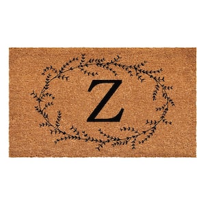 Rustic Leaf Vine Monogrammed Doormat, 36" x 72" (Letter Z)