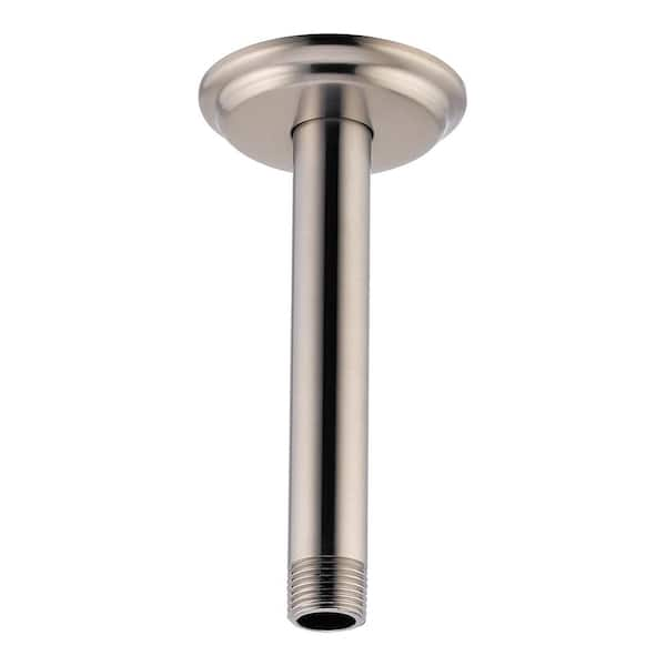 Ceiling Mount Shower Arm and Flange, Brushed Nickel