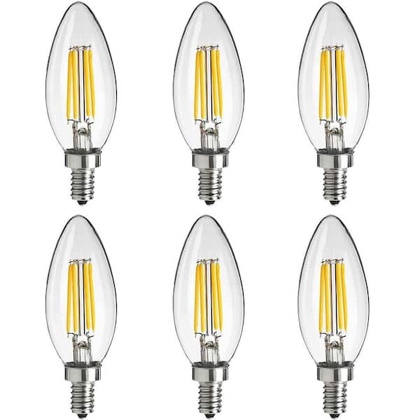 Sunlite 40 Watt Equivalent B11 Dimmable, Chandelier Light Bulbs With Candelabra Base