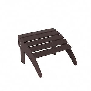 District Dark Brown Plastic Outdoor Adirondack Chair Folding Ottoman