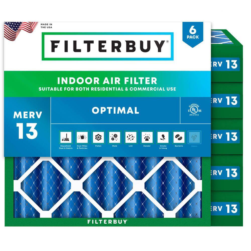 24 in. x 24 in. x 4 in. MERV 13 (FPR 10) Health Defense Pleated HVAC AC Furnace Air Filters Replacement (6-Pack) price history on PriceWatchPro