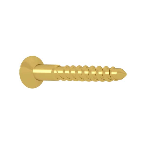 #8 x 1 in. Brass Phillips Flat Head Wood Screw (2-Pack)