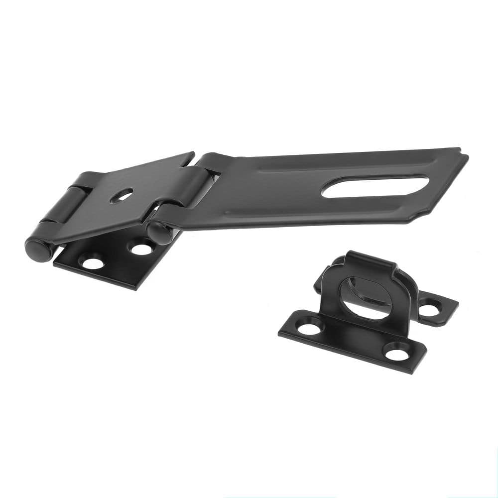 Door and Gate Double Safety Hasp Hinge Latch with Fixed Staple 3-1/2 inch with Screws Matte Black (Single Pack) price history on PriceWatchPro
