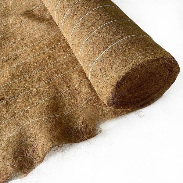 Wellco 4 ft. x 100 ft. Coconut Mesh Mat Blanket Landscape Erosion Control Blanket
