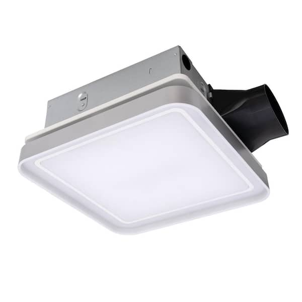 Akicon DC Bathroom Exhaust Fan Light, 50-80-100 CFM, 15-Watt Dimmable ...