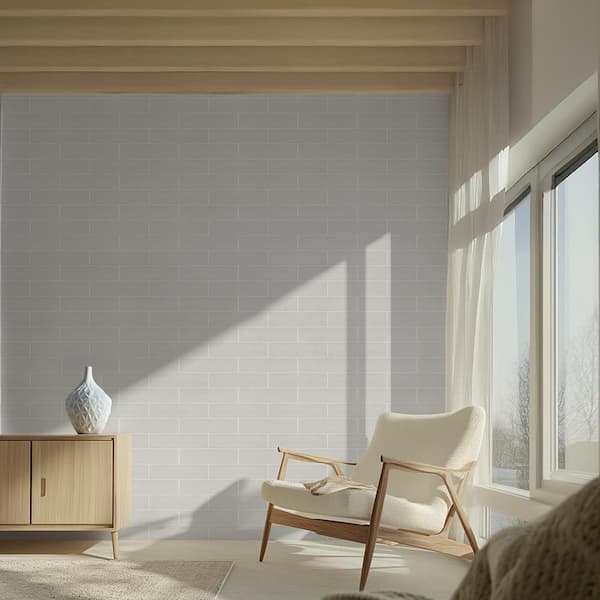 Matte White 2.5 in. x 10 in. Ceramic Wall Tile (13.89 sq. ft./Case)