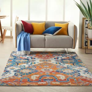 Passion Multicolor 5 ft. x 7 ft. Floral Transitional Area Rug