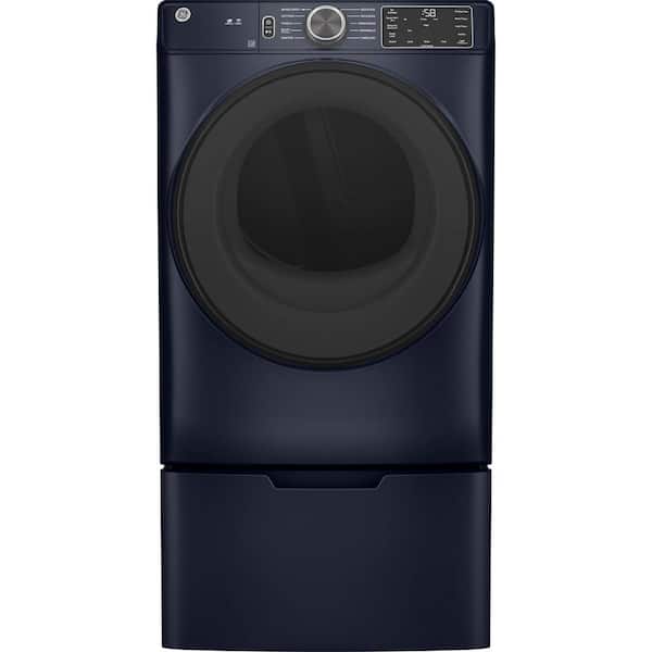 GE 7.8 cu. ft. Smart Front Load Gas Dryer in Sapphire Blue with