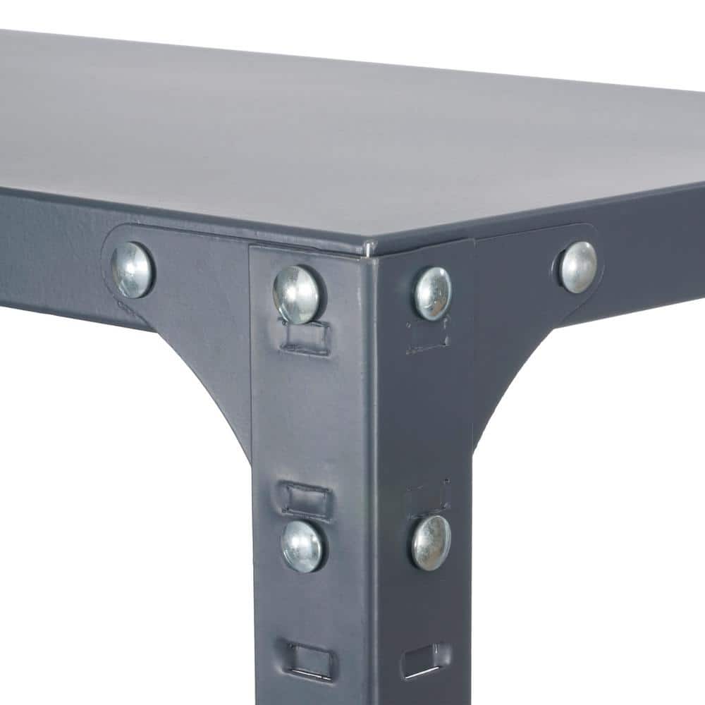 Gray Heavy Duty Steel 5-Shelf Industrial Shelving Unit