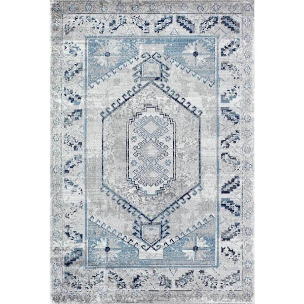 Rugs America Misty Blue 2 ft. x 4 ft. Indoor Area Rug