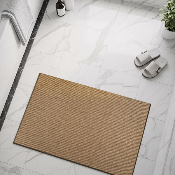 Terra Fiber Easy Jute Natural 2 ft. x 3 ft. Solid Indoor Outdoor Area Rug