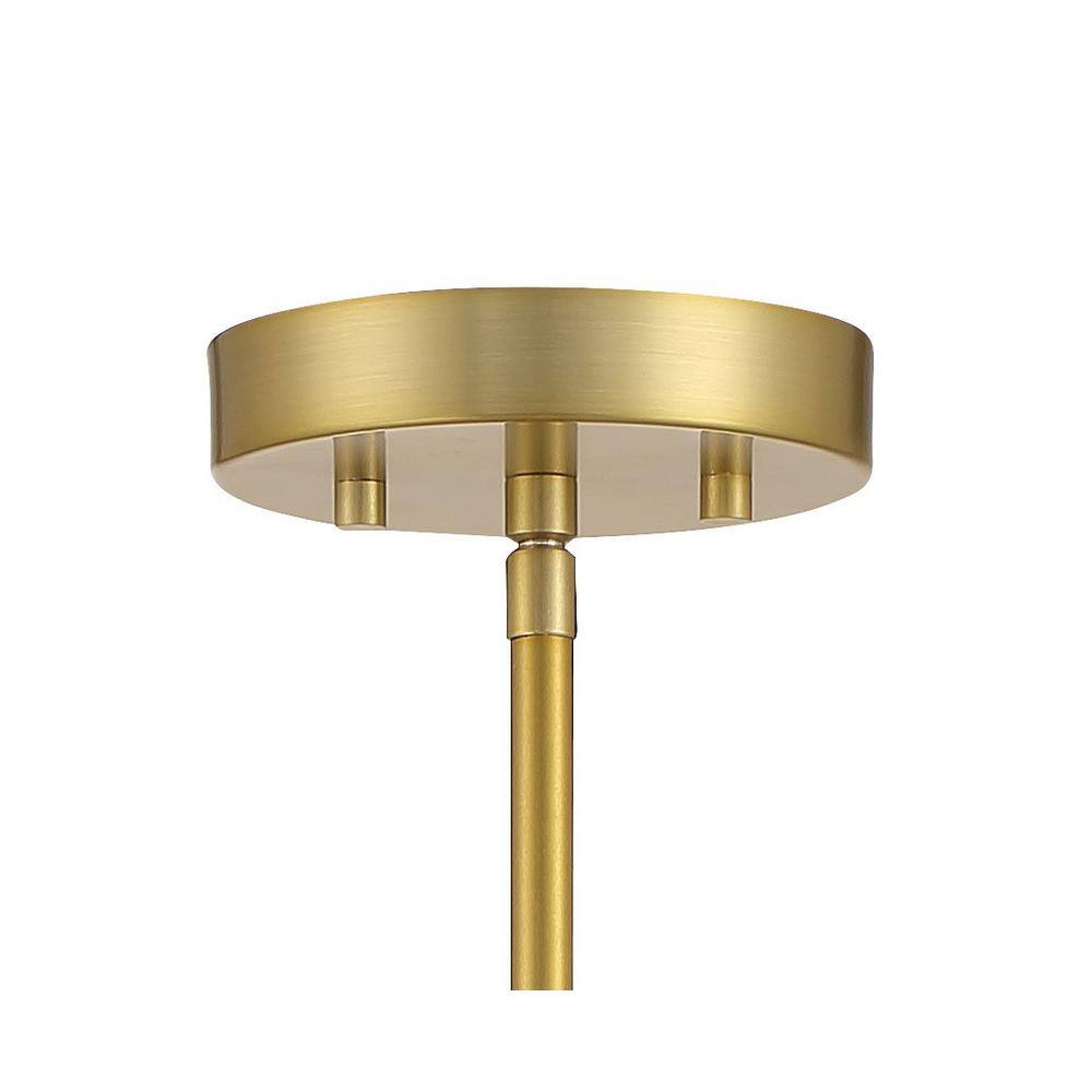 Soft Brass 3-Light Globe Chandelier with Clear Glass Shades