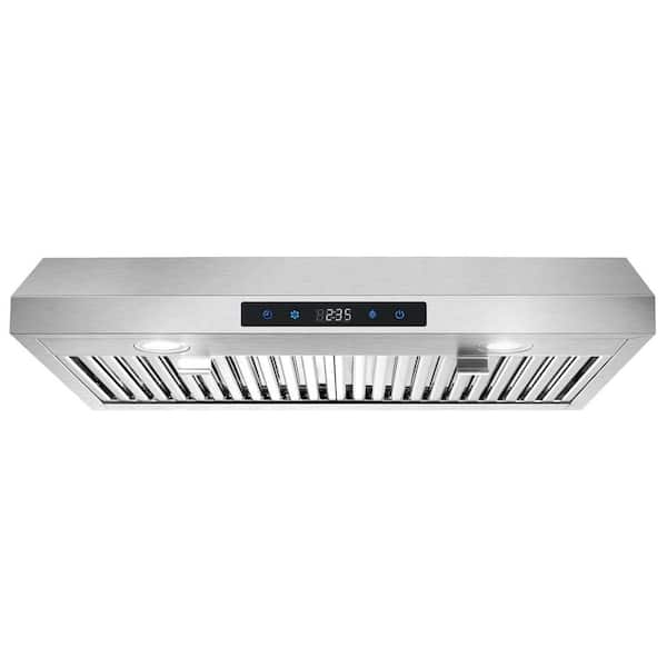 Range Hood 30 Inch Under Cabinet with Touch Control,3-Venting Kitchen hood,Stainless Steel Vent Hood for Kitchen 3 Speed