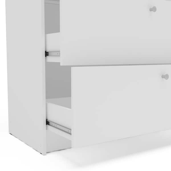 Warson White 85 in. H Storage Cabinet with 3 Shelves and 3 Drawers