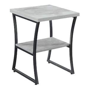 X-Calibur Faux Birch and Slate Gray End Table