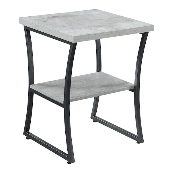 Convenience Concepts X-Calibur Faux Birch and Slate Gray End Table