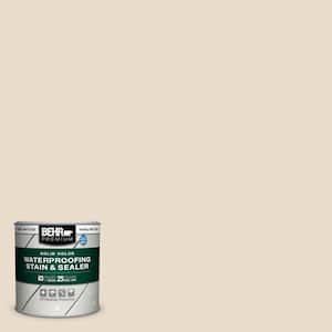 8 oz. #SC-157 Navajo White Solid Color Waterproofing Exterior Wood Stain and Sealer Sample