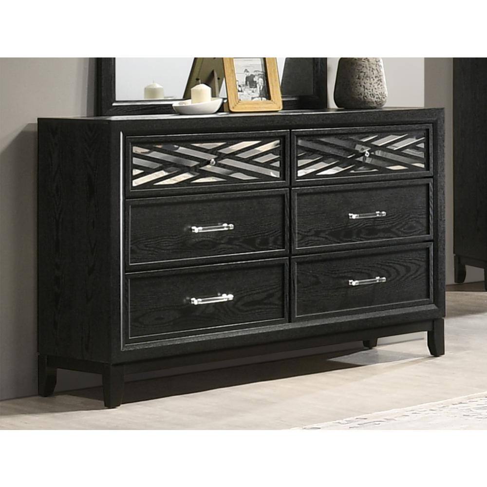 New Classic Furniture 58 in. Obsidian Black 6-Drawer Dresser price history on PriceWatchPro