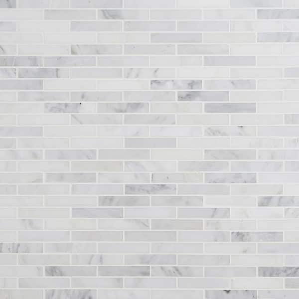Ivy Hill Tile Oriental Sculpture 12 in. x 12 in. x 8 mm Marble Mosaic Floor and Wall Tile