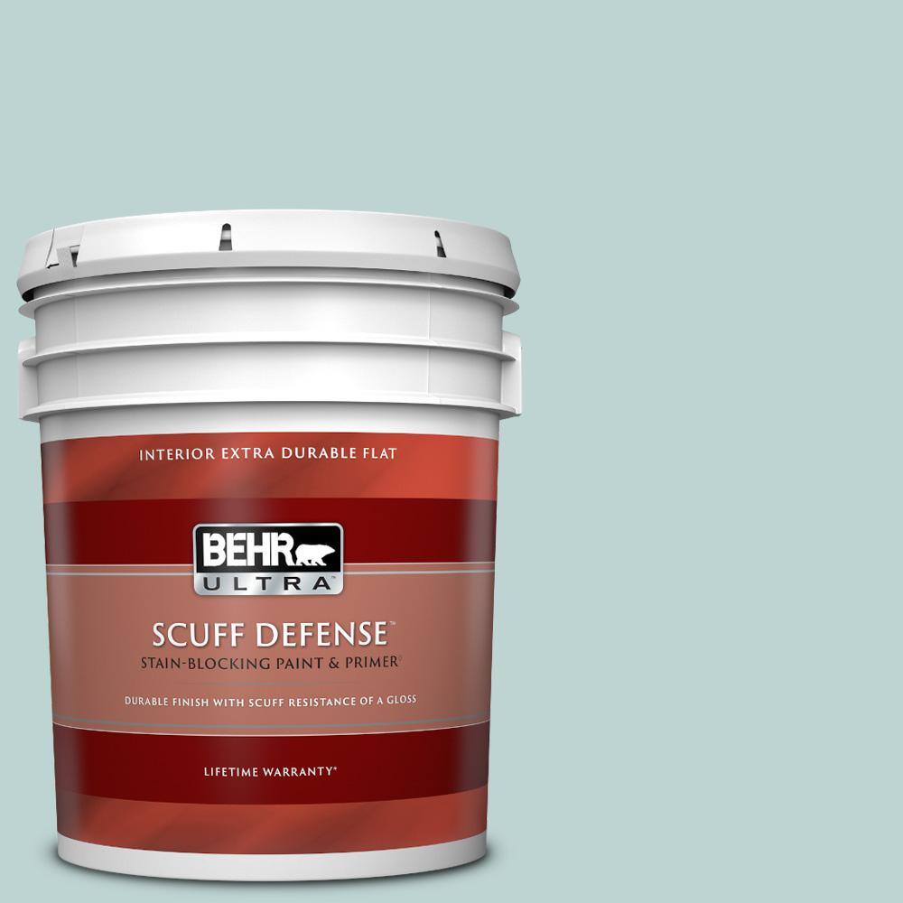 BEHR ULTRA 5 gal. 500E3 Rain Washed Extra Durable Flat Interior Paint