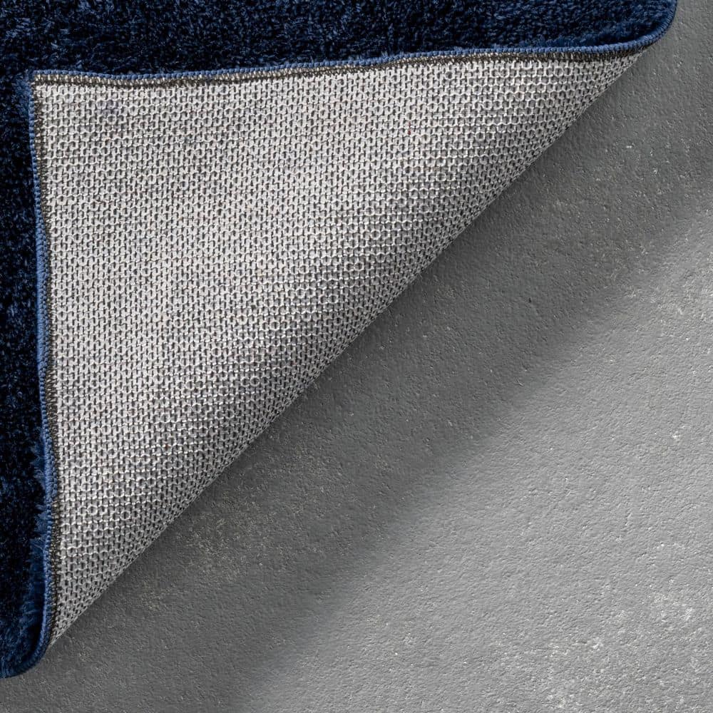 Loni Navy 2' x 10' Machine Washable Shag Runner Rug