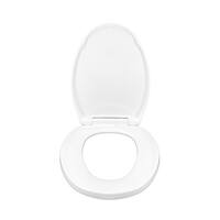Elongated Slow-Close Closed Front Toilet Seat in White