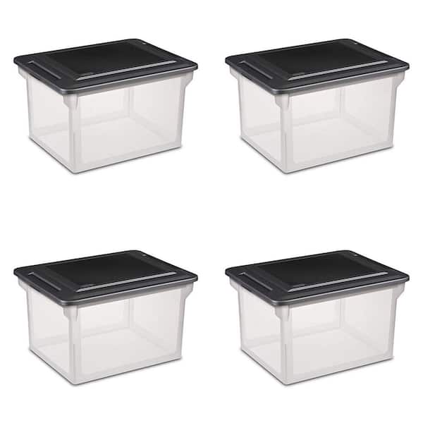 0.2 Gal. Clear Convenient Versatile Organizing Storage Box in Clear (4-Pack)