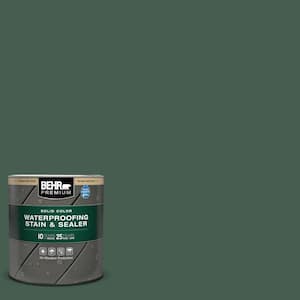 1 qt. #N400-7 Vine Leaf Solid Color Waterproofing Exterior Wood Stain and Sealer