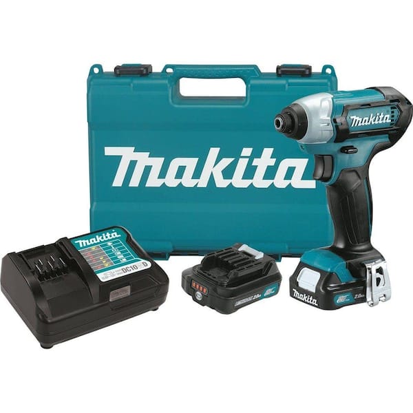 Makita 12V max CXT Lithium-Ion 1/4 in. Cordless Impact Driver Kit with (2) Batteries 2.0Ah, Charger, Hard Case
