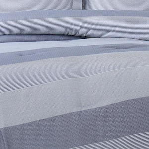Grey Multi Stripe Duvet Cover Set