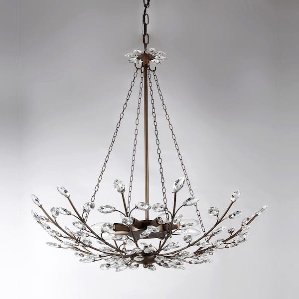 Addie 30 in. 8-Light Indoor Chrome Chandelier with Light Kit