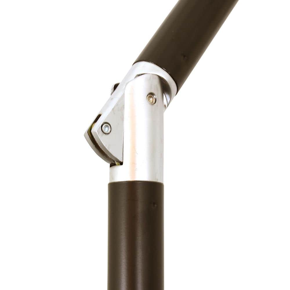 9 ft Black Olefin Octagonal Market Umbrella with Bronze Metal Pole
