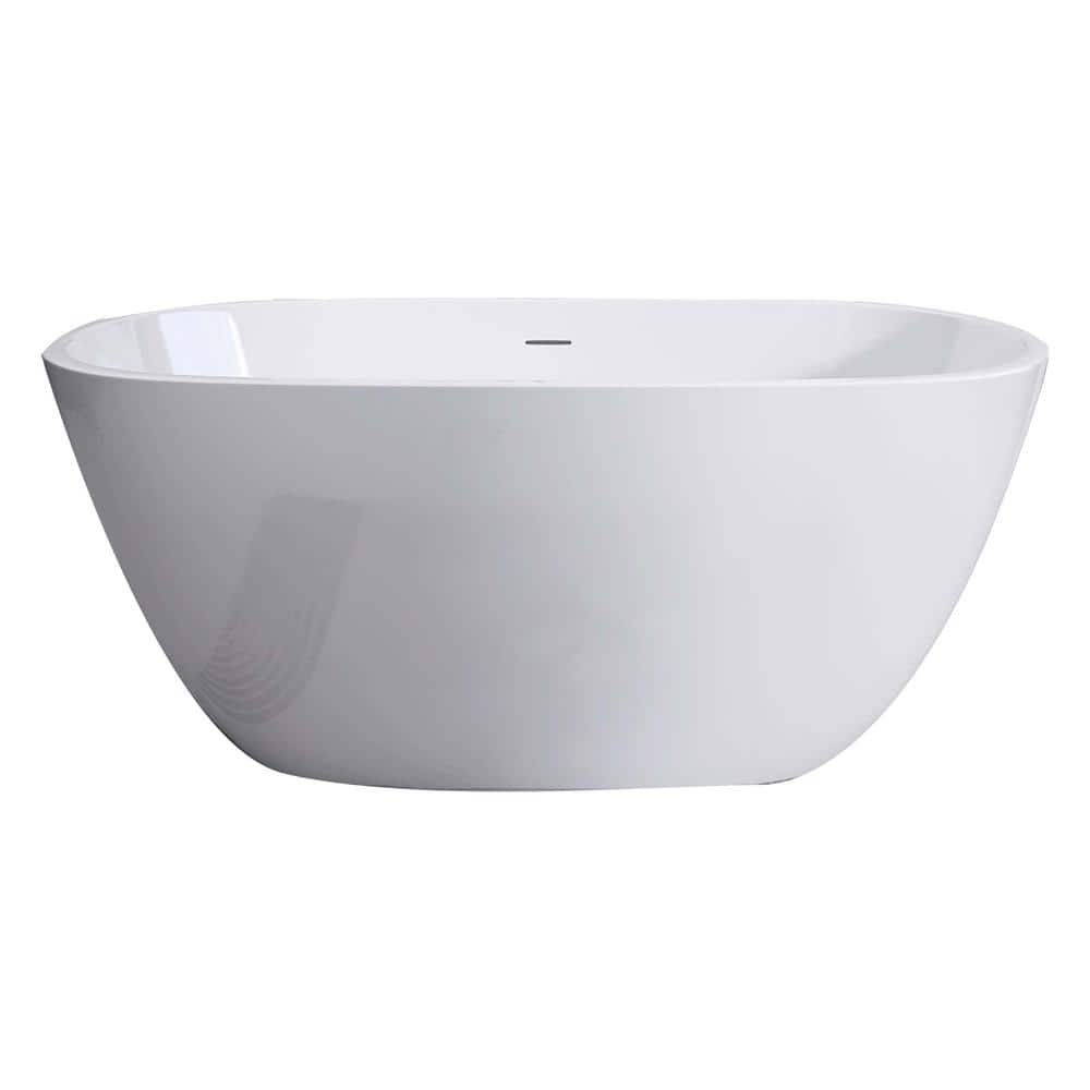 65 in. W x 30 in. D x 23 in. H Acrylic Freestanding Soaking Bathtub with Center Drain price history on PriceWatchPro