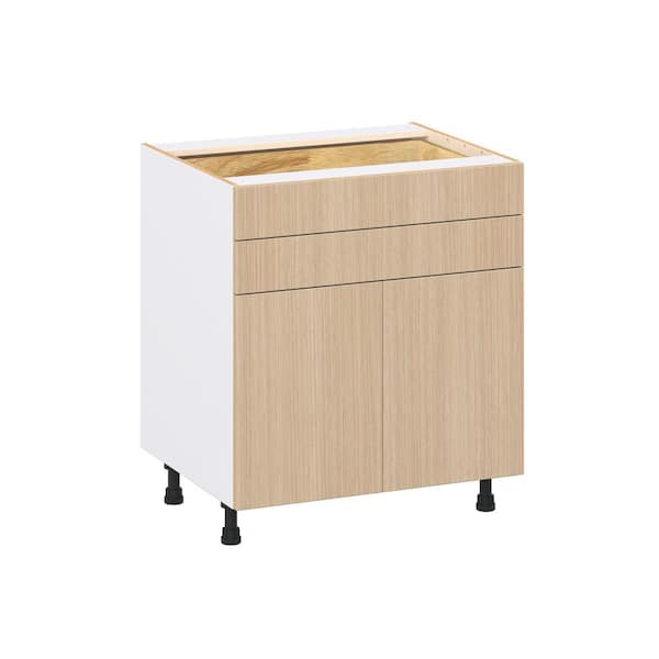 Timberline 30 in. W x 24.5 in. D x 34.5 in. H Assembled Shaker Base Kitchen Cabinet in Mojavi Oak with Two 5 in. Drawers