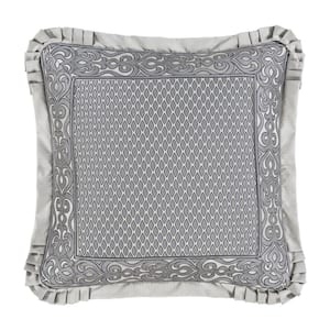 Bylthe Pewter Pewter Border Polyester Euro Sham 26 in. L x 26 in. W