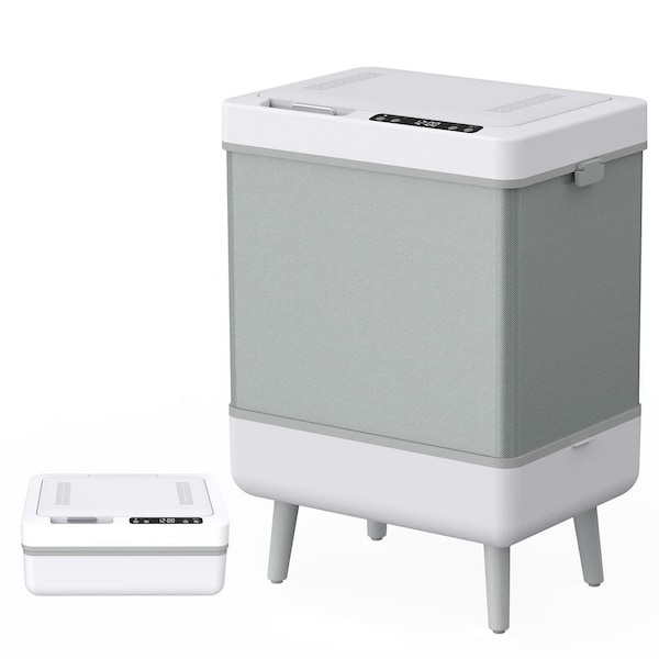 Electric Heated Towel Warmer in Light Blue and White, Large 35L Capacity for Home Use, Portable and Collapsible Design