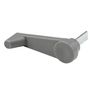 Gray Plastic Sliding Door Latch Lever with Steel Pin