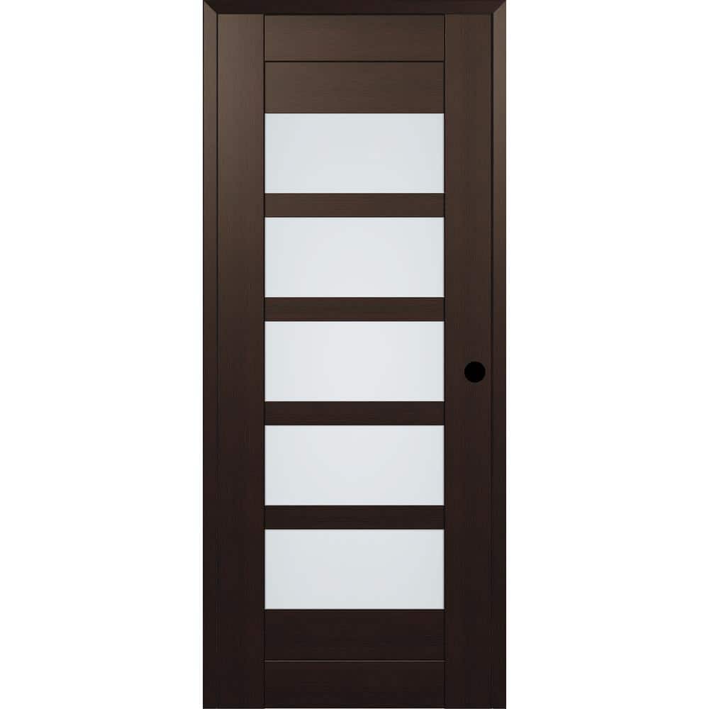 30 in. x 83,25 in.Vona 07 Left-Hand 5-Lite FrostedGlass Veralinga Oak Composite DIY-Friendly Single Prehung InteriorDoor price history on PriceWatchPro