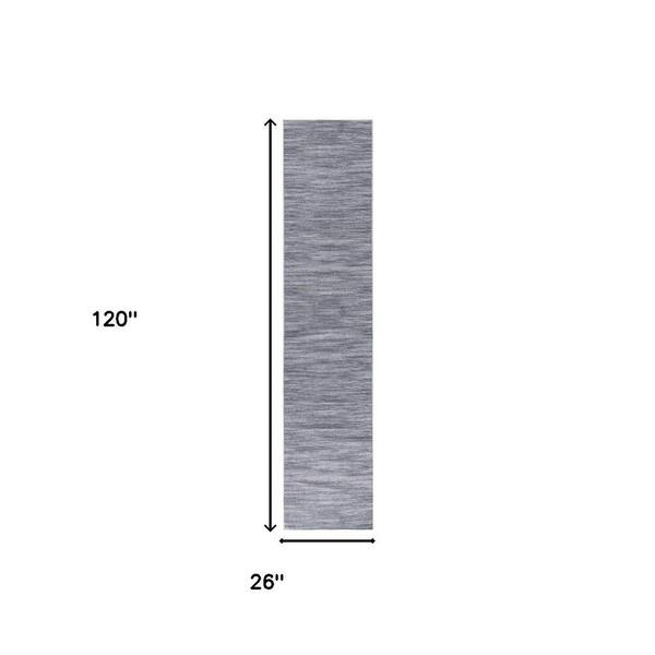 2 ft. x 10 ft. White Abstract Wahsable Area Rug