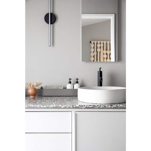 Geo Extra Large Gray Plastic Tabletop Trough Planter and All Weather Resistant (3.5 in. L x 32 in. W x 3 in. H)