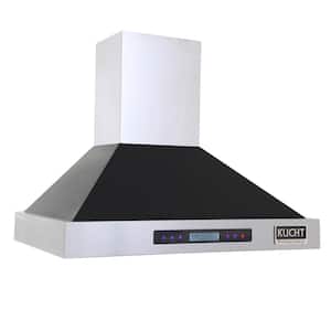 Professional 30 in. 900 CFM Ducted Wall Mount Range Hood with Light in Black