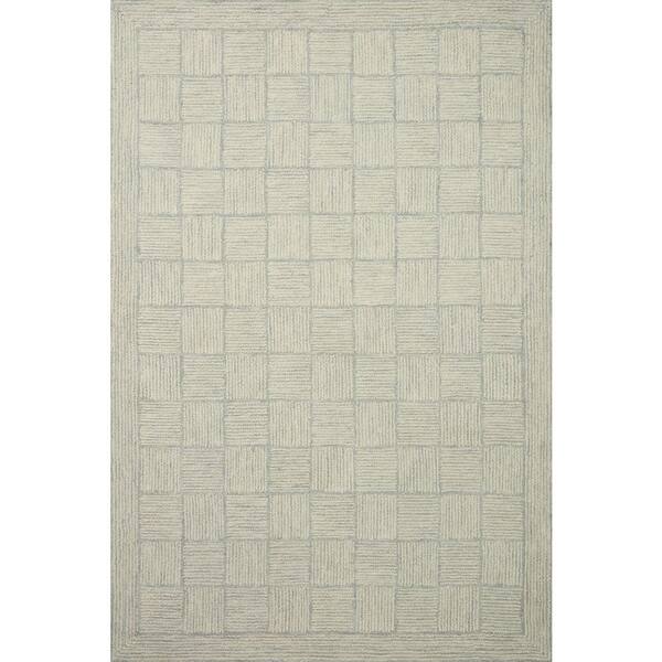 Chris Love Julia Francis Silver / Sky 2 ft. 3 in. x 3 ft. 9 in.  Contemporary Accent Rug