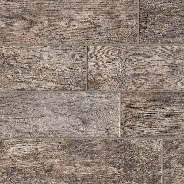 Daltile Baker Wood 6 in. x 24 in. Walnut Glazed Porcelain Floor and Wall  Tile (14.55 sq. ft./Case) BK10624HD1PR - The Home Depot