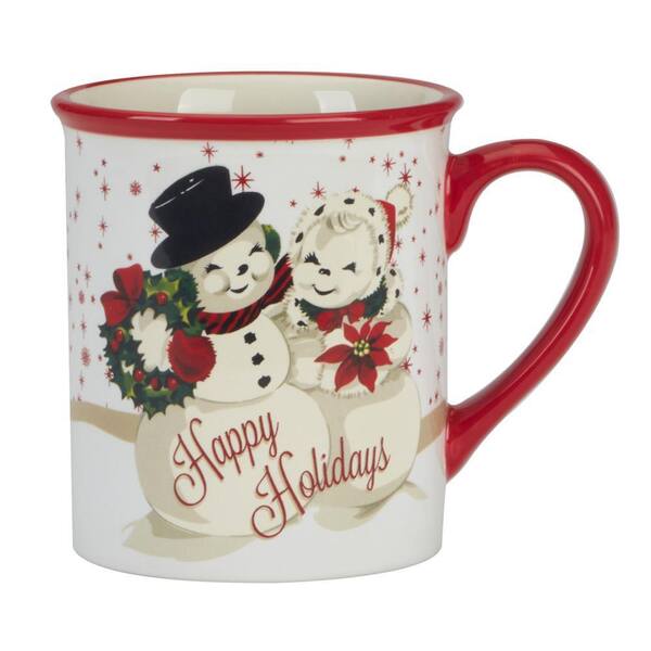Certified International 18 oz. Multi-Colored Ceramic Santa's Retro Christmas  Mugs (Set of 4) 31868SET4 - The Home Depot