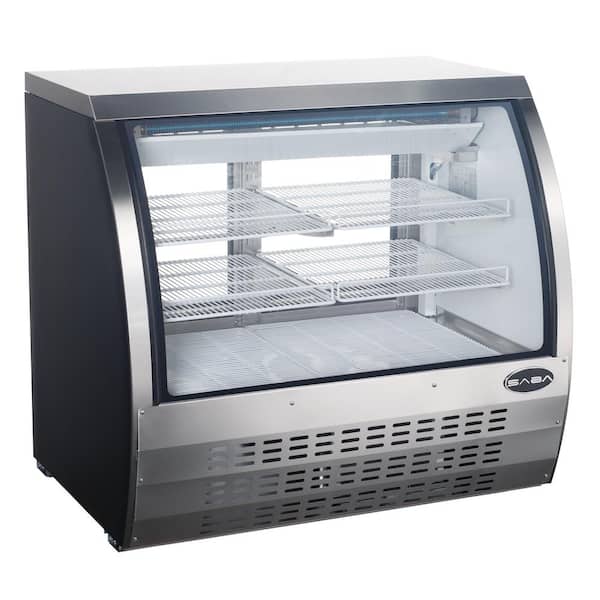 SABA 47.25 in. W 18 cu. ft. Commercial Refrigerator Deli Case, Display Case Glass/Stainless Steel