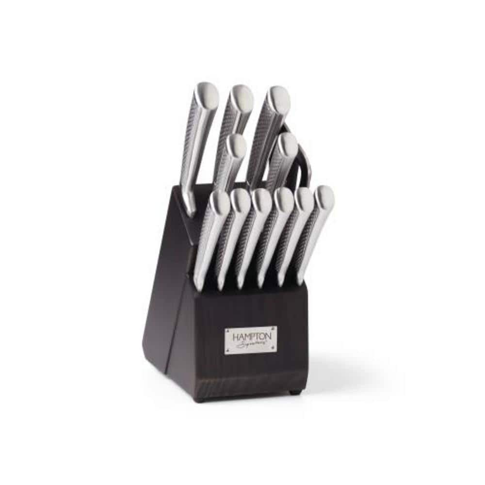 Hampton Forge Paxton 13-Piece Stainless Steel Knife Set with Block